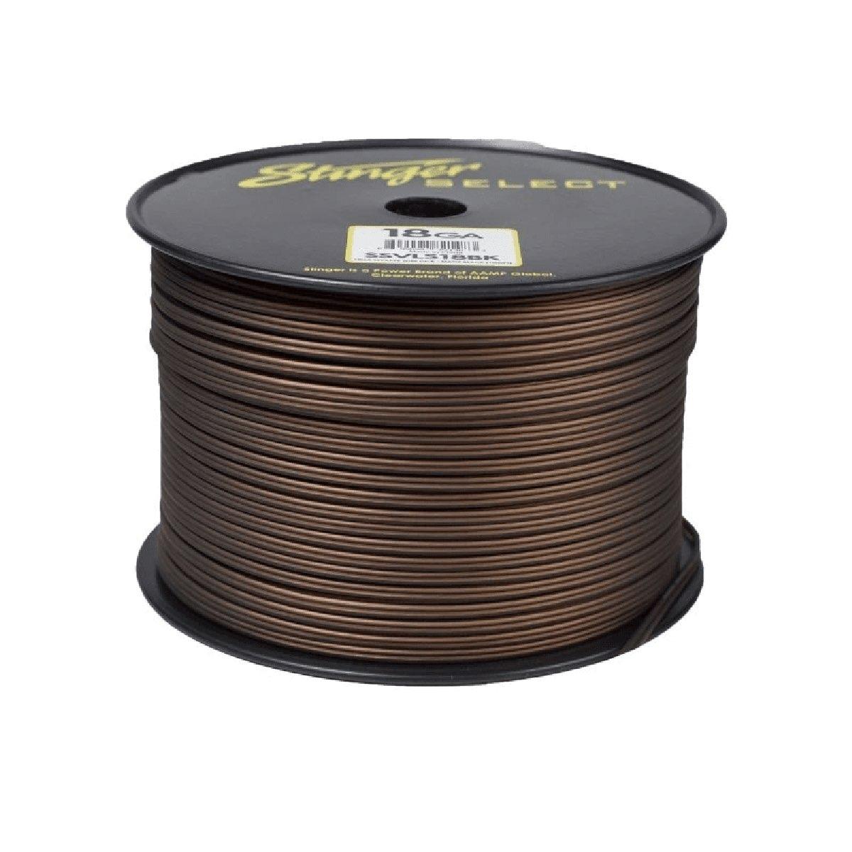 STINGER SELECT 18 GAUGE CCA MATTE BLACK SPEAKER WIRE 1000' (SSVLS18BK)