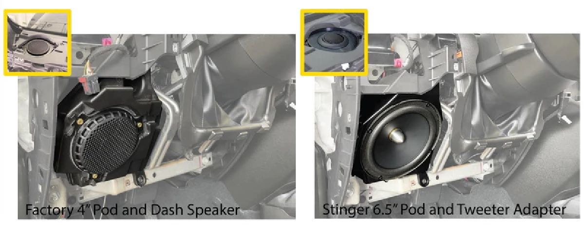 STINGER 18-22 WRANGLER/GLADIATOR SPEAKER POD WITH TWEETER ADAPTER (STXJLPOD)