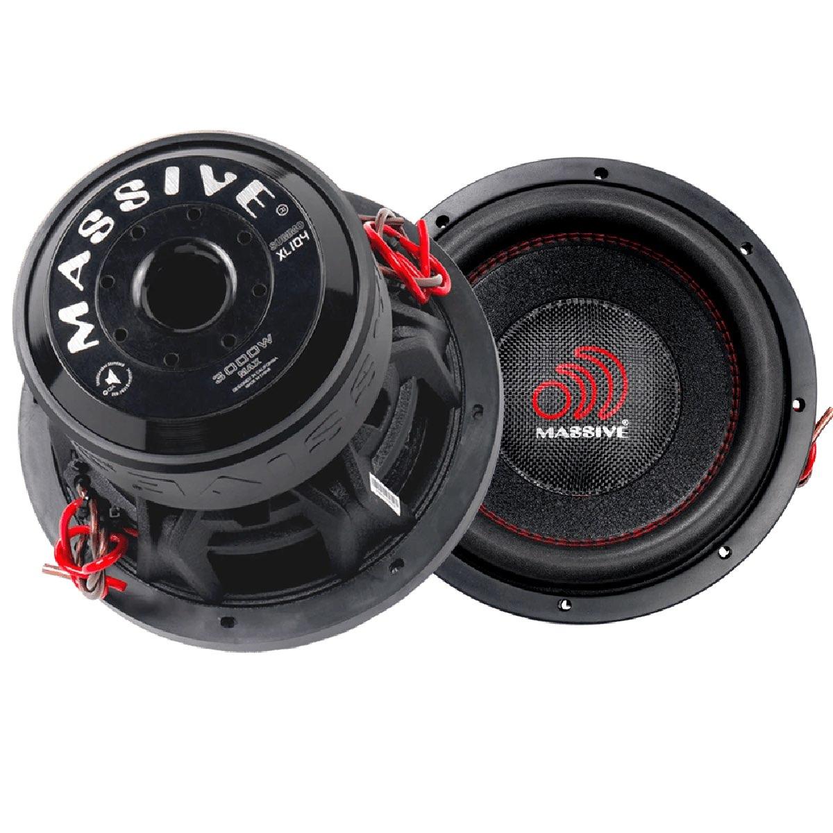 MASSIVE AUDIO 10" 3000 WATT DUAL 4 VC (SUMMOXL104)