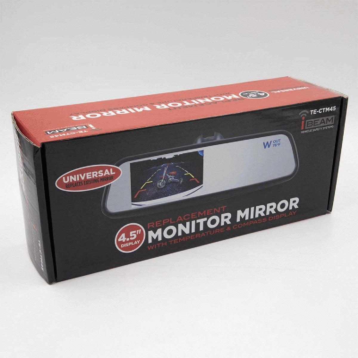 METRA 4.5" REAR VIEW MIRROR WITH COMPASS TEMP MONITOR (TE-CTM45)