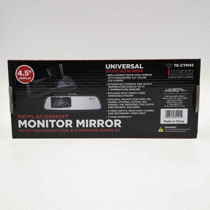METRA 4.5" REAR VIEW MIRROR WITH COMPASS TEMP MONITOR (TE-CTM45)