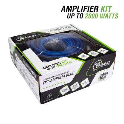 TIMPANO 4 GAUGE AMPLIFIER INSTALLATION KIT BLUE WIRE (TPT-AMPKIT4BLUE)