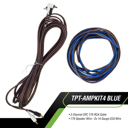 TIMPANO 4 GAUGE AMPLIFIER INSTALLATION KIT BLUE WIRE (TPT-AMPKIT4BLUE)