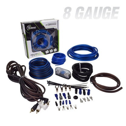 TIMPANO 8 GAUGE AMPLIFIER KIT BLUE WIRE (TPT-AMPKIT8BLUE)