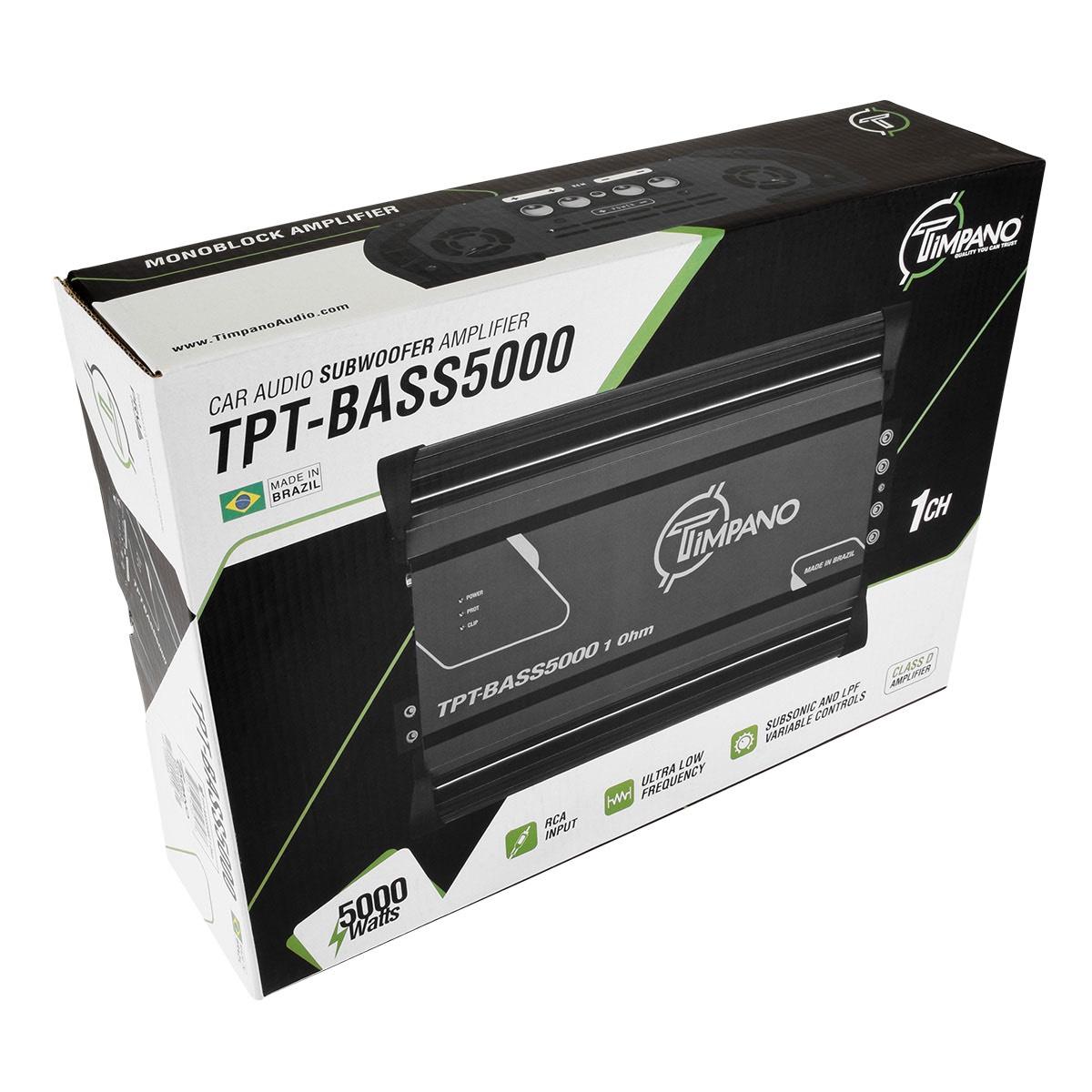 TIMPANO - 5000 WATTS X 1 RMS 1 OHM STABLE AMPLIFIER (TPT-BASS5000 1OHM)
