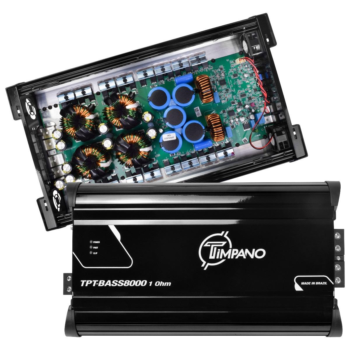 TIMPANO - 8000 WATTS X 1 RMS 1 OHM STABLE AMPLIFIER (TPT-BASS8000 1OHM)