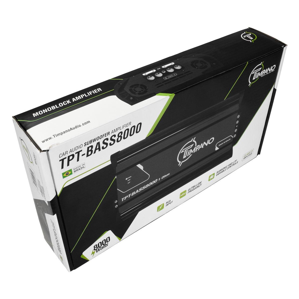 TIMPANO - 8000 WATTS X 1 RMS 1 OHM STABLE AMPLIFIER (TPT-BASS8000 1OHM)