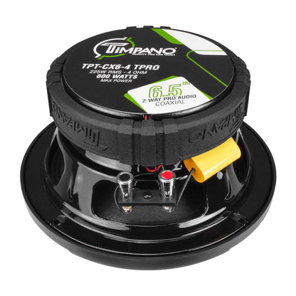 TIMPANO - 6.5" COAXIAL SPEAKER STAMPED STEEL BASKET 600 WATTS POWER 4 OHM (TPT-CX6-4 TPRO)