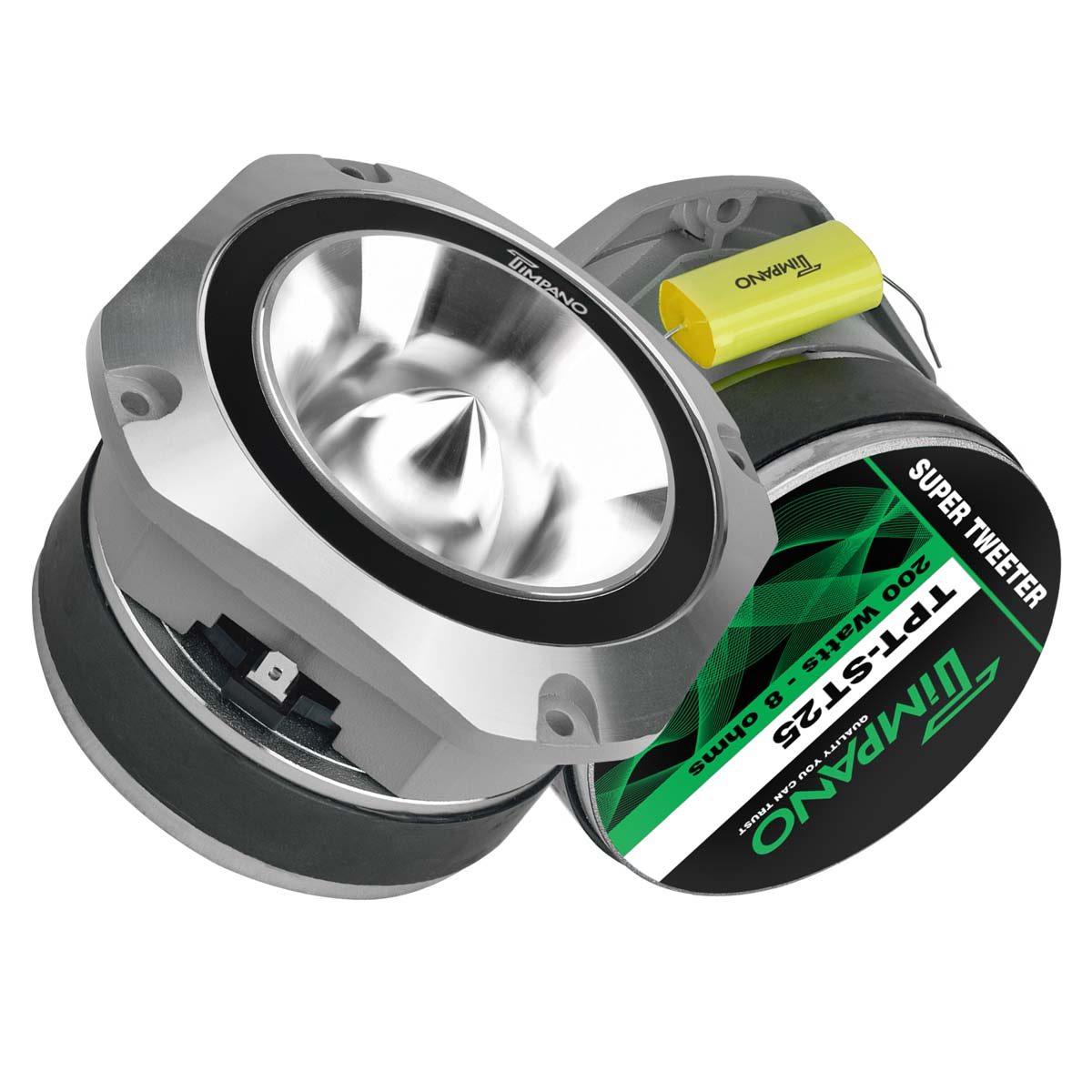 TIMPANO - 4" 200 WATT TWEETERS 8 OHMS SOLD AS PAIR (TPT-ST25 CHROME)