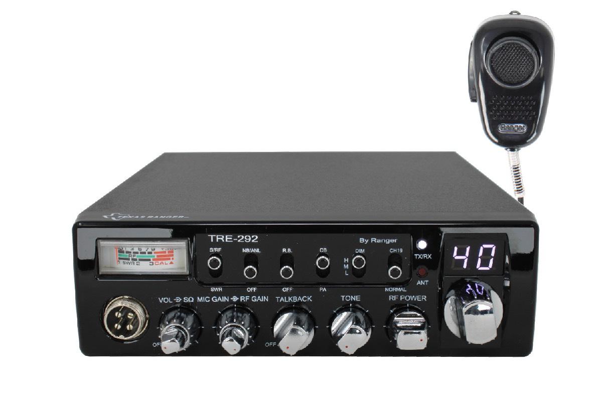 TEXAS RANGER 40 CHANNEL CB RADIO ROGER BEEP TALK BACK & SIZE OF COBRA 29 FACTORY REPAIR WARRANTY ONLY (TRE-292)
