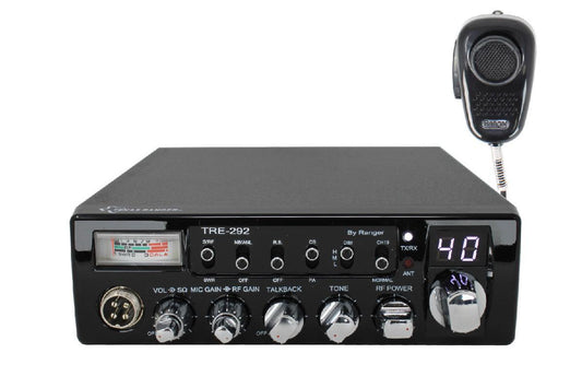 TEXAS RANGER 40 CHANNEL CB RADIO ROGER BEEP TALK BACK & SIZE OF COBRA 29 FACTORY REPAIR WARRANTY ONLY (TRE-292)