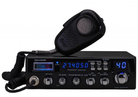 TEXAS RANGER 40 CHANNEL CB RADIO WITH FREQUENCY COUNTER FACTORY REPAIR WARRANTY ONLY (TRE-936FFB)