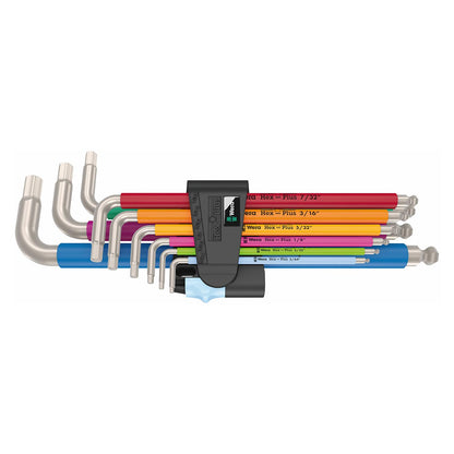 Wera 3950/9 Hex-plus Multicolour Sae Stainless Steel (9-piece Set)