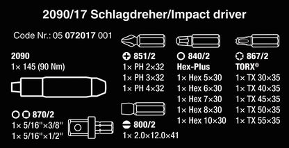 Wera Impact Driver Set (17 Piece Set)
