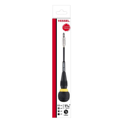 Vessel Ball Grip Interchangeable Ratchet Screwdriver 10pc. Bit Set