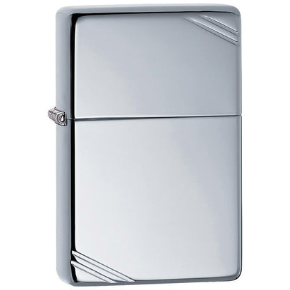 Zippo Windproof Lighter Vintage High Polish Chrome With Slashes