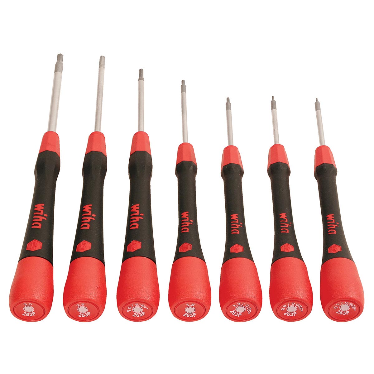 Wiha Picofinish Sae Hex Screwdriver Set With Canvas Pouch (8 Piece Set)