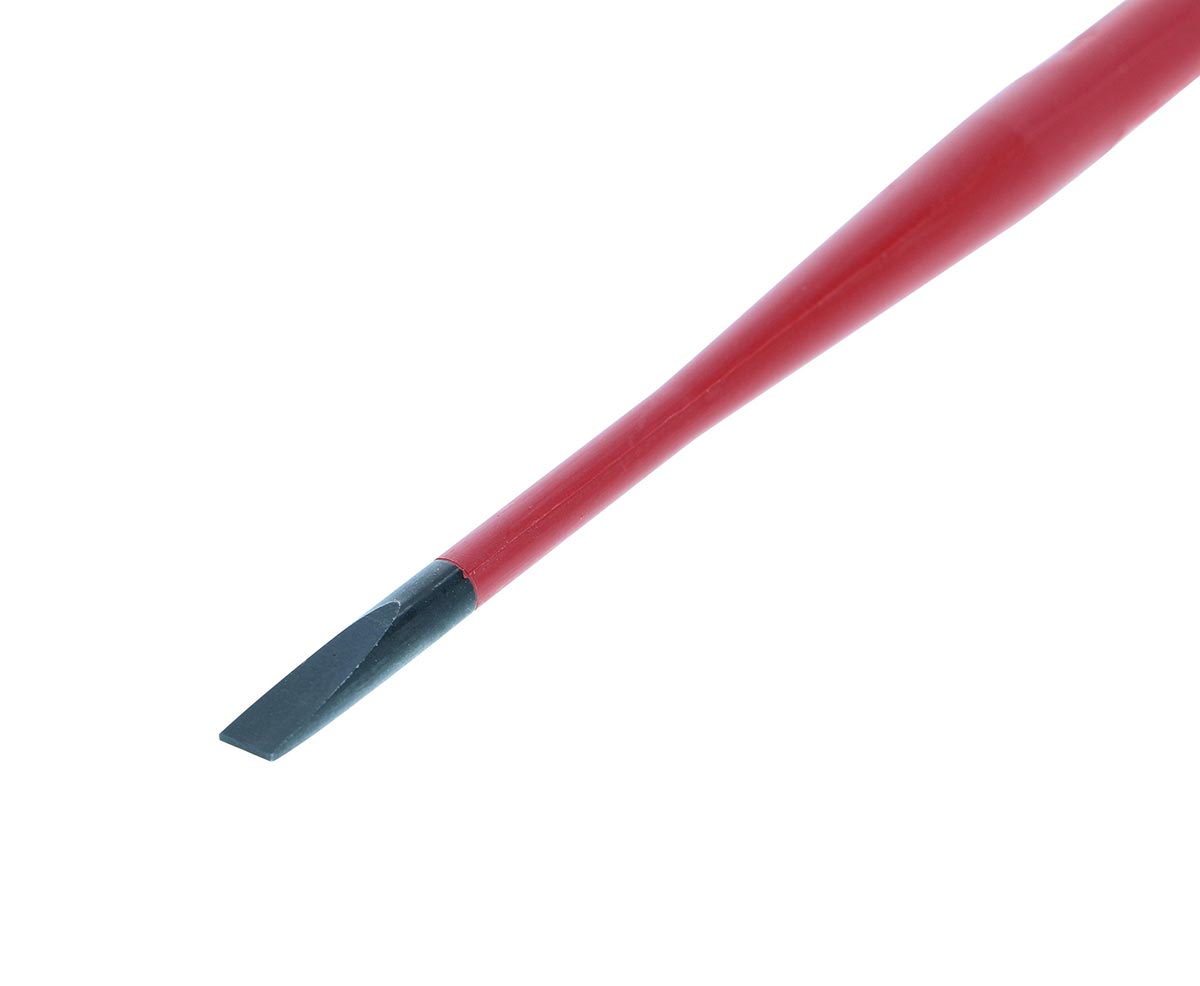 Wiha Insulated Slimline Slotted Screwdriver With Cushion Grip 3.5mm X 100mm
