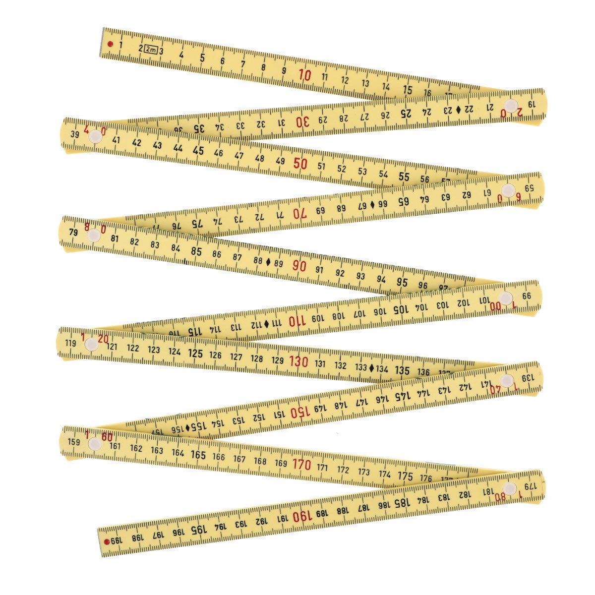 Wiha Maxiflex 2-meter Folding Combination Metric/inch Ruler