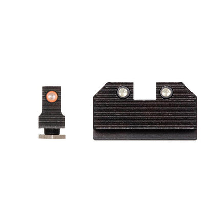Night Fision Optics-ready Stealth Series For Glock 17/19/34 Orange Front Ring/black Rear Rings