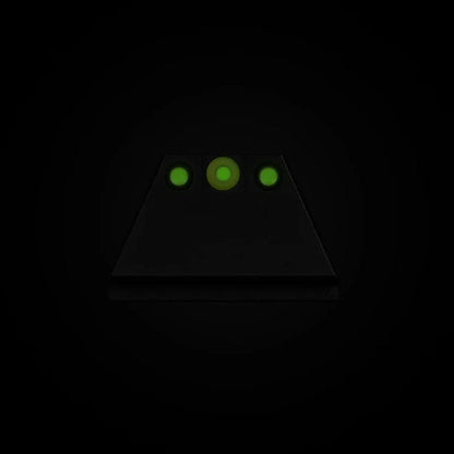 Night Fision Suppressor Height Tritium Night Sights For Most Glocks - White Tritium Front Ring/triti