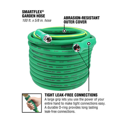 Smartflex® Garden Hose 5/8" X 100' 3/4" - 11 1/2 Ght Fittings