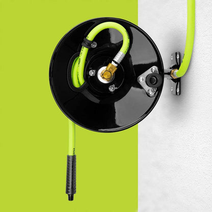 Flexzilla Manual Air Hose Reel Open Face Fixed Heavy Duty 3/8in X 50ft