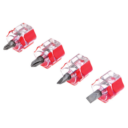 Performance Tool Mini Stubby Screwdriver Set (4 Piece Set)