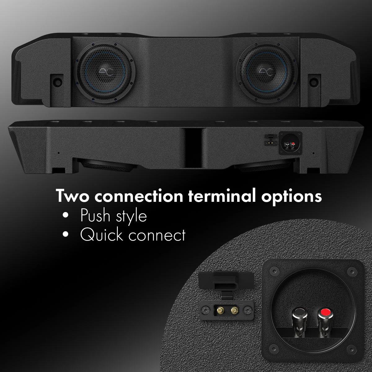 STINGER JEEP GLADIATOR UNDER-SEAT DUAL 8" LOADED ENCLOSURE (TXJTD8)