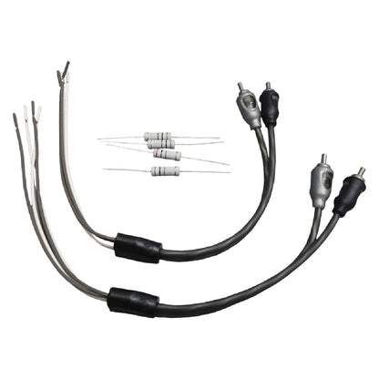 MASSIVE AUDIO RCA/SPEAKER WIRE ADAPTER FOR MASSIVE AMPS W/OEM LINE CONVERTOR (UW1)