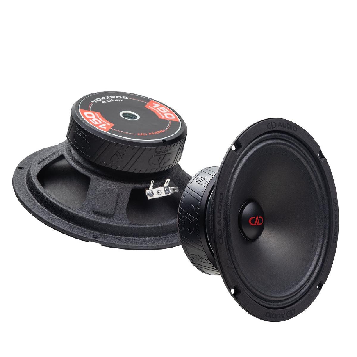 DD AUDIO 8" 300 WATT VOICE OPTIMIZED 200 SERIES SPEAKERS 4 OHM PAIR PACKED (VO-M208-S4)