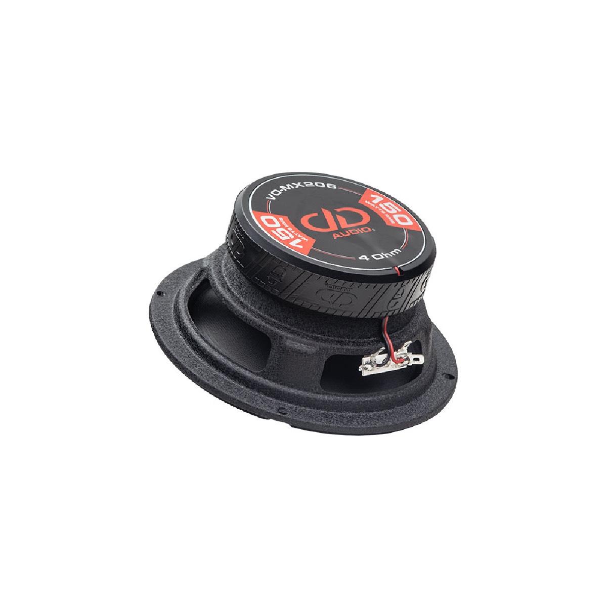 DD AUDIO 6.5" 300 WATT VOICE OPTIMIZED 200 SERIES MIDRANGE COAXIAL SPEAKERS PAIR PACKED SINGLE 4 OHM (VO-MX206-S4)