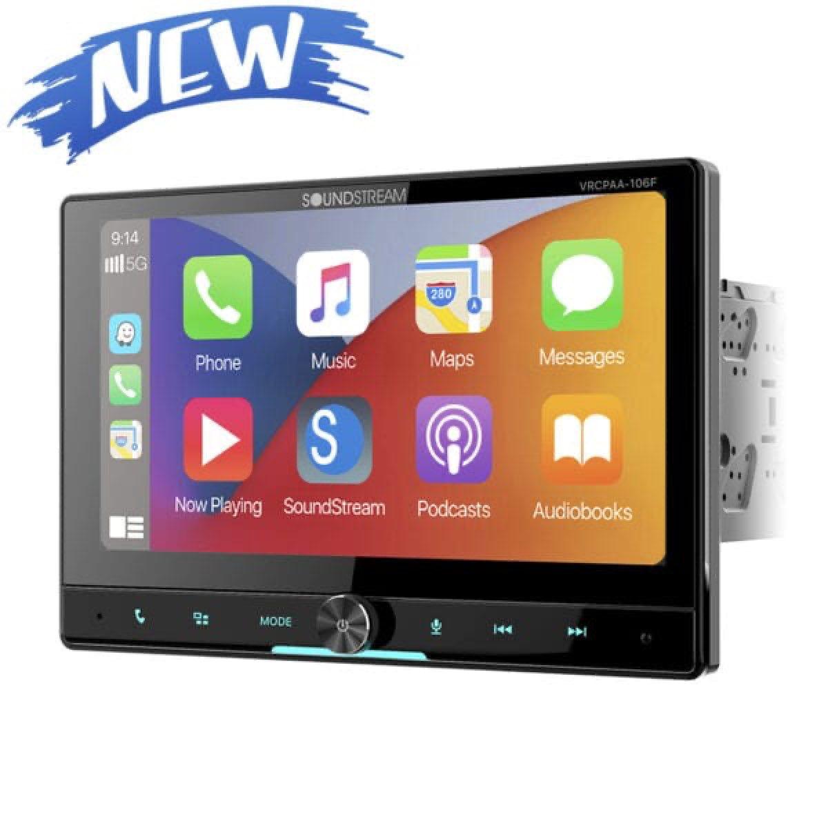 SOUNDSTREAM 10.6" DOUBLE DIN W/DVD APPLE CARPLAY & ANDROID AUTO (VRCPAA-106F)