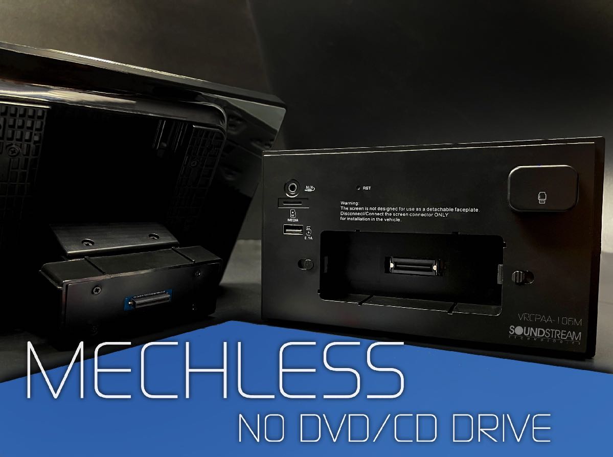 POWER ACOUSTIK 10.6" MECHLESS 360 ADJUSTABLE DOUBLE DIN WIRELESS CARPLAY & ANDROID AUTO (CPAA-70D10MW)