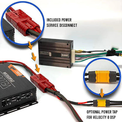 VELOCITY PREMIUM 8 GAUGE AMPLIFIER POWER KIT WITH SERVICE DISCONNECT (VWH-8G)