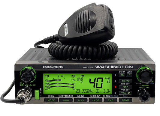 PRESIDENT WASHINGTON 10 METER RADIO WITH SSB 70 WATTS + NO WARRANTY (WASHINGTON)