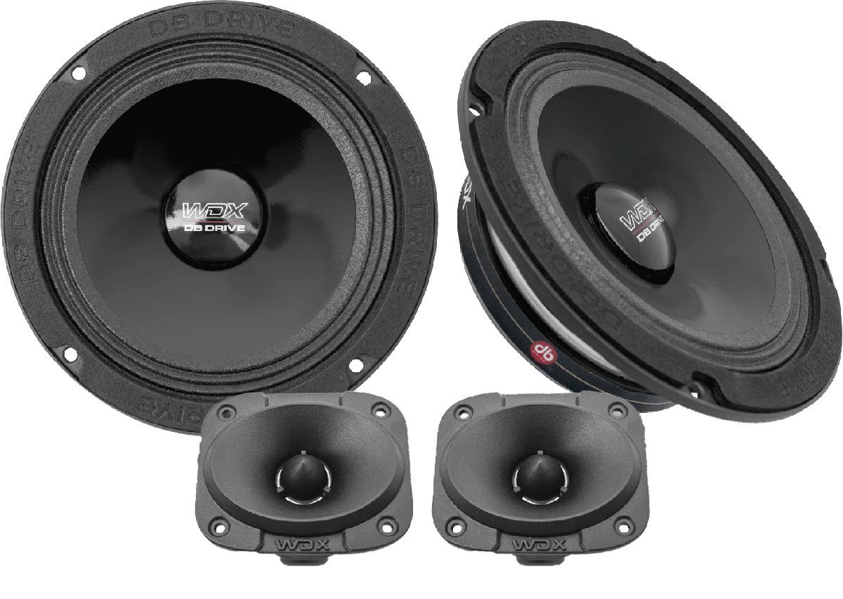 DB DRIVE 1 PAIR OF 6.5" MIDRANGE & 2 ELLIPTICAL SUPER TWEETERS 525 WATTS (WDX5-6.5-2MTW)
