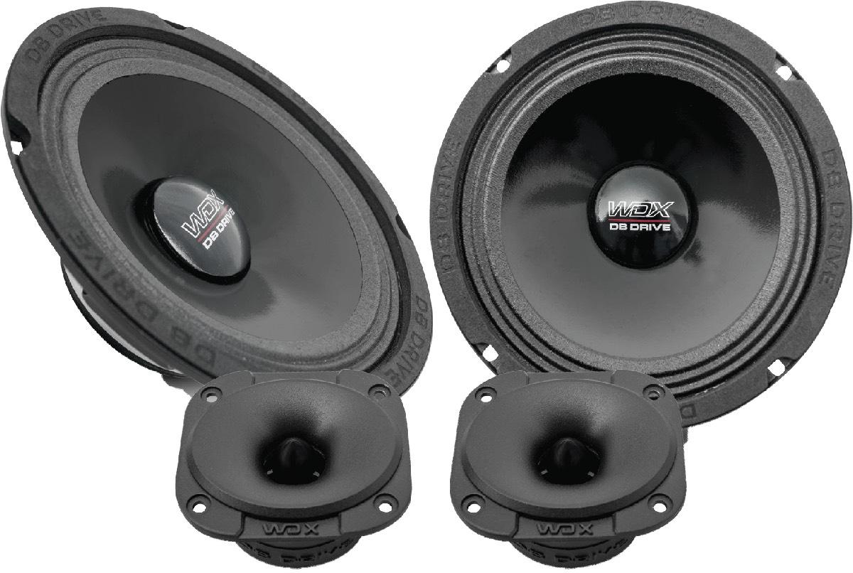 DB DRIVE 1 PAIR OF 6.5" NEO MIDRANGE & 2 MINI ELLIPTICAL SUPER TWEETERS 1400 WATTS (WDX5N-6.5-2MTW)
