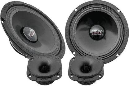 DB DRIVE 1 PAIR OF 6.5" NEO MIDRANGE & 2 MINI ELLIPTICAL SUPER TWEETERS 1400 WATTS (WDX5N-6.5-2MTW)