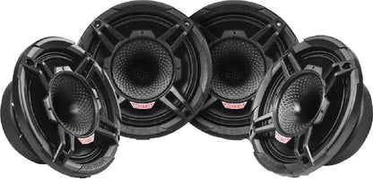 DB DRIVE 4 PACK OF 6.5 2-WAY LOUDSPEAKER WITH REAR MOUNTED COMPRESSION DRIVER (WDX6MOTO-4CD)