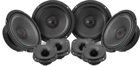 DB DRIVE 2 PAIR OF 6.5" NEO MIDRANGE & 2 ELLIPTICAL COMPRESSION TWEETERS 2500 WATTS (WDX7-6.5-4MTW)