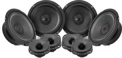 DB DRIVE 2 PAIR OF 6.5" NEO MIDRANGE & 2 ELLIPTICAL COMPRESSION TWEETERS 2500 WATTS (WDX7-6.5-4MTW)