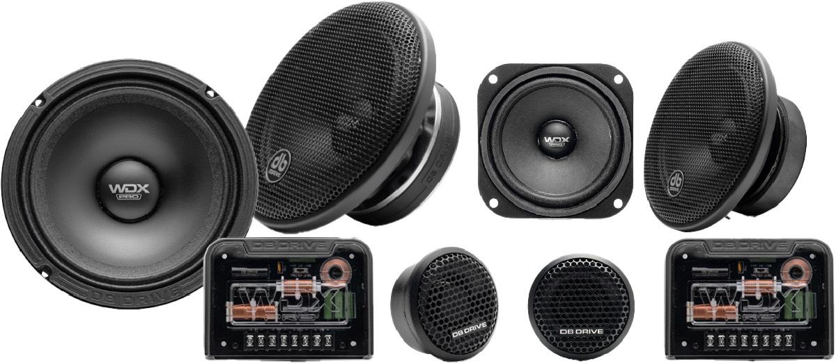 DB DRIVE 6.5" 500 WATT PRO REFERENCE 3 WAY COMPONENT LOUDSPEAKER SET (WDX P65C3)