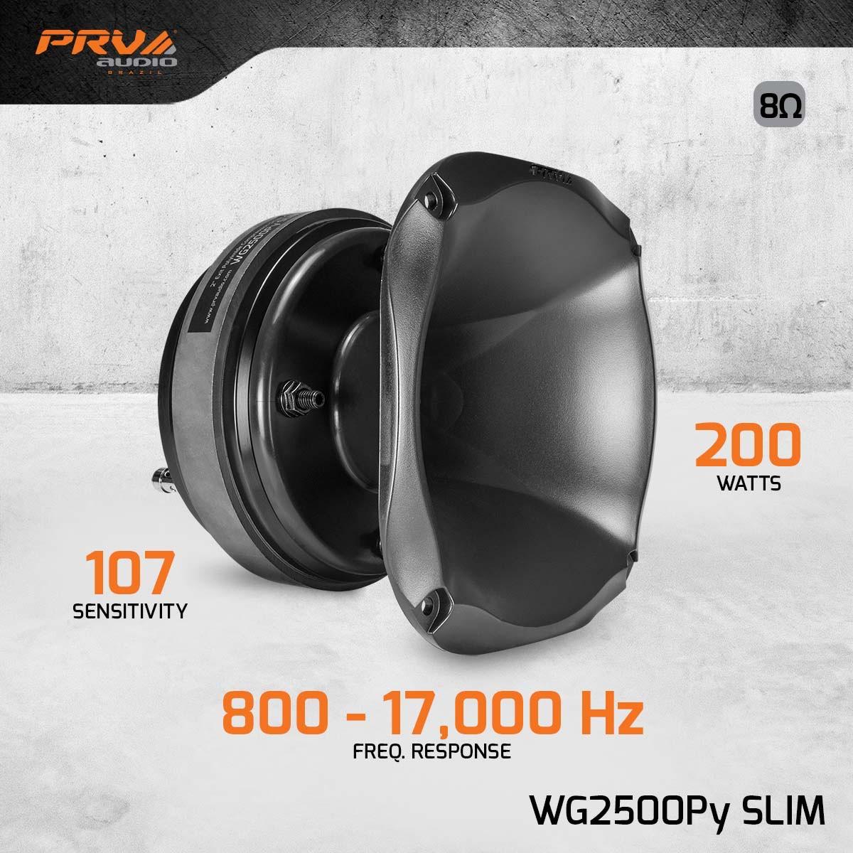 PRV AUDIO - Driver Horn Combo 2" EXIT MIDS & HIGHS COMPRESSION DRIVER WITH HORN (WG2500PY-SLIM)