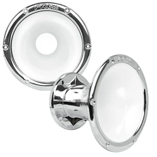 PRV AUDIO - 2" EXIT - WAVE GUIDE - BOLT-ON - 45�� X 45�� WHITE INSIDE WITH CHROME LIP FINISH (WGP14-50CHROMEWHITE)