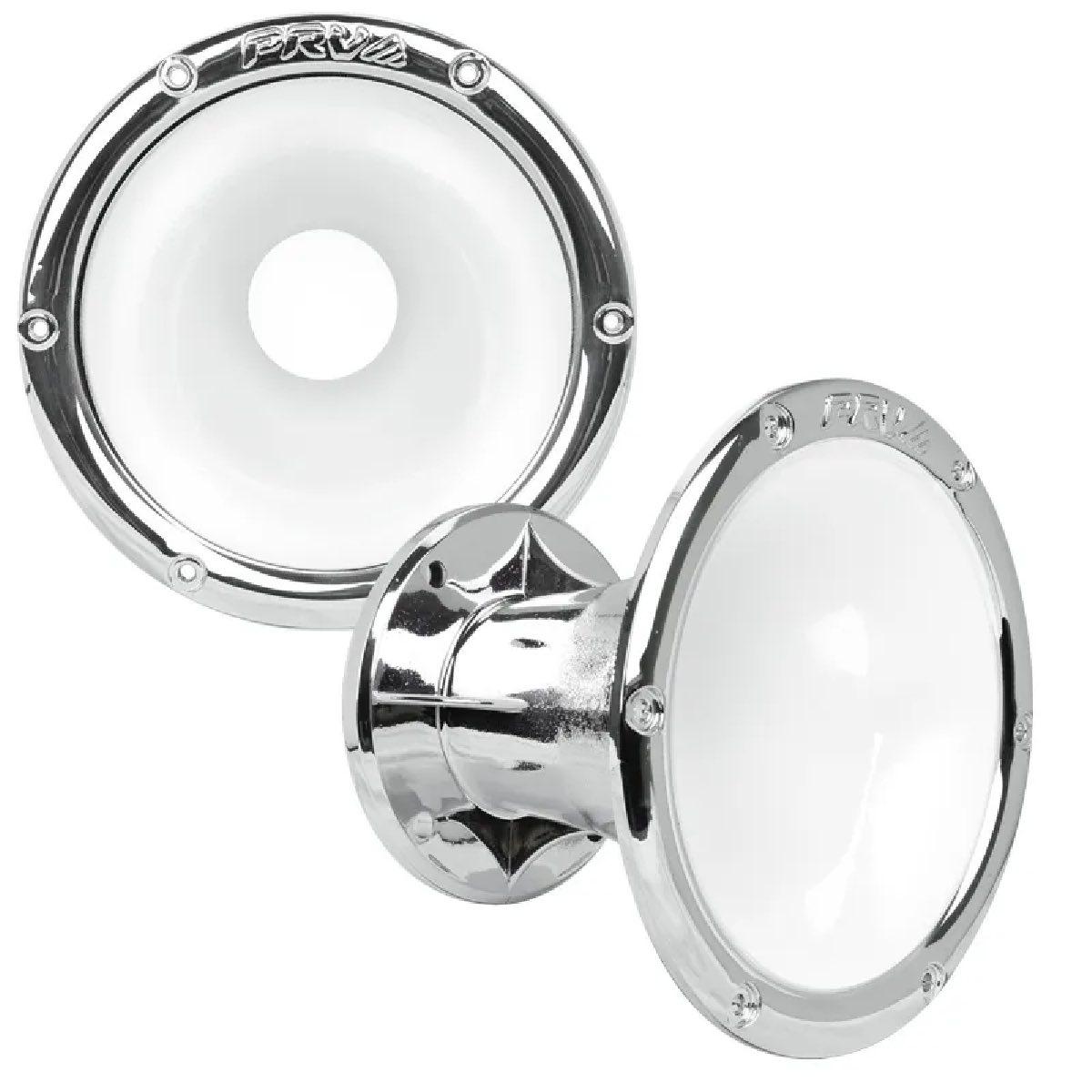 PRV AUDIO - 2" EXIT - WAVE GUIDE - BOLT-ON - 45�� X 45�� WHITE INSIDE WITH CHROME LIP FINISH (WGP14-50CHROMEWHITE)