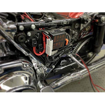 AMERICAN HARD BAG CUSTOM 4 GAUGE HARLEY SADDLE BAG WIRE HARNESS FOR AMPLIFIERS & SPEAKERS 1998+ (WH-4AWG-SB)