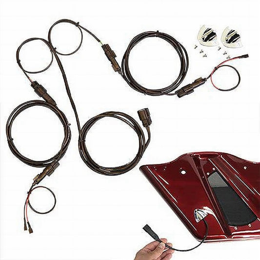 AMERICAN HARD BAG DELUXE REAR SPEAKER SPLIT BACKBONE WIRE HARNESS PLUG & PLAY (WH-SBB) - image 1