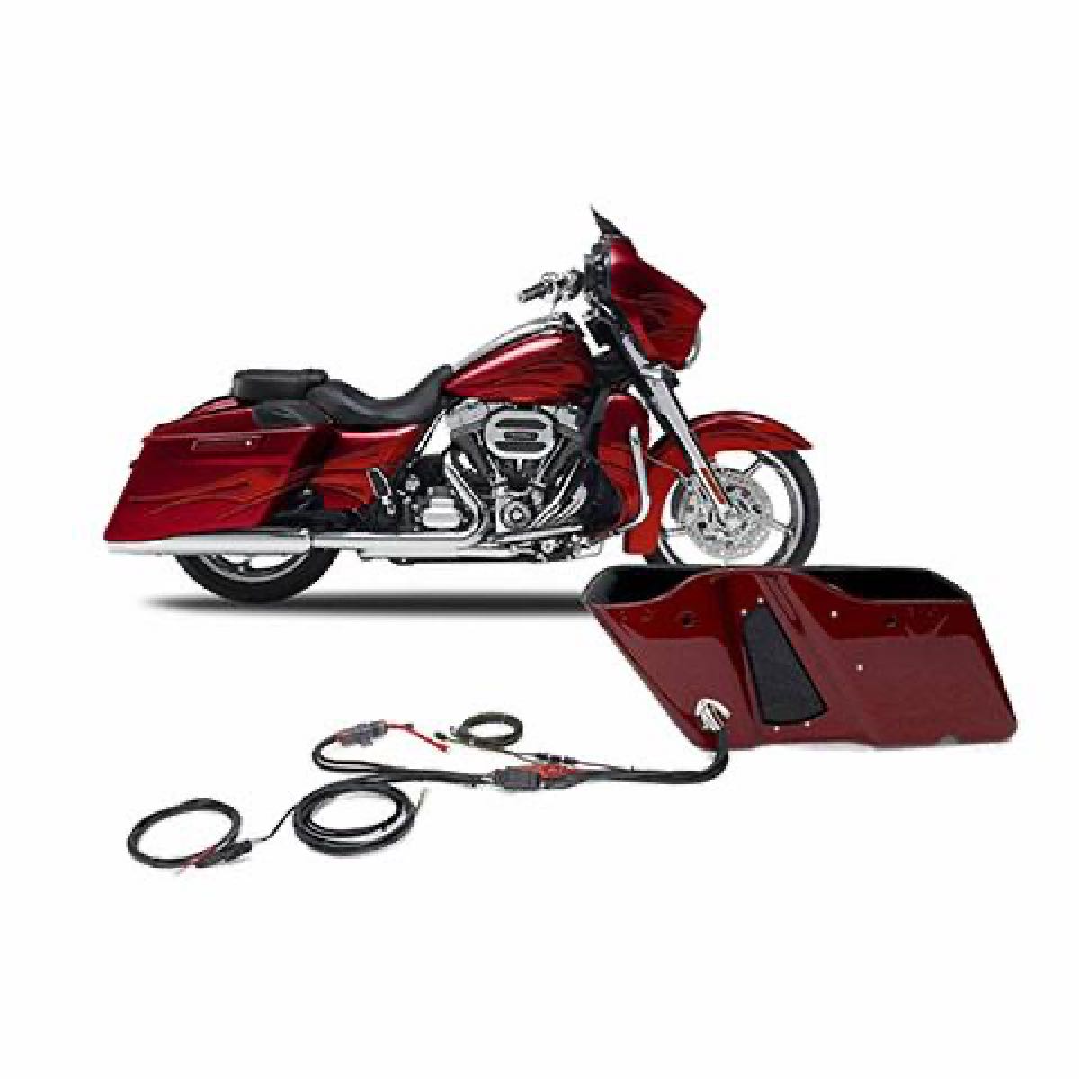 AMERICAN HARD BAG AMPLIFIER POWER, SIGNAL, SPEAKER, AND REMOTE WIRE HARNESS FOR SADDLEBAGS 2 CHANNEL (WHK-24AH)