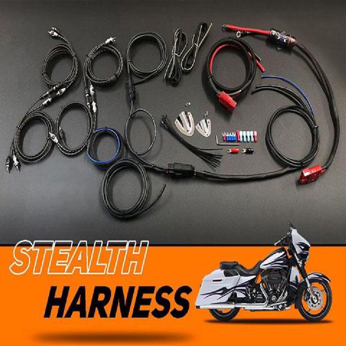 AMERICAN HARD BAG AMPLIFIER POWER, SIGNAL, SPEAKER, AND REMOTE WIRE HARNESS FOR SADDLEBAGS 4 CHANNEL (WHK-44AH)